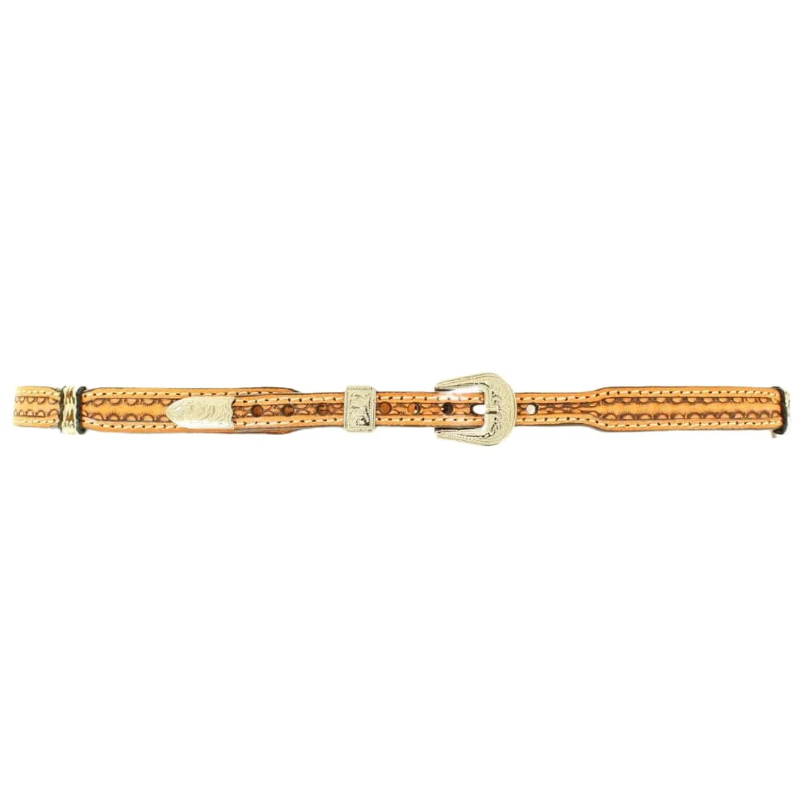 M&F Leather Tool Scalloped Tan Hatband 0204408