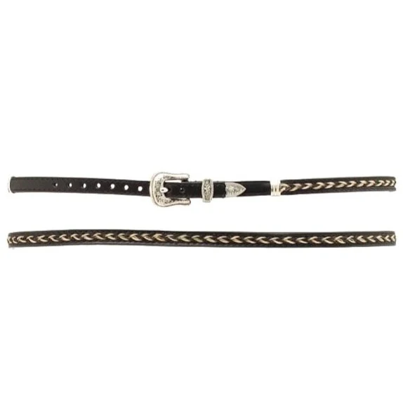 M&F Leather and Horsehair Black Hatband 0274801