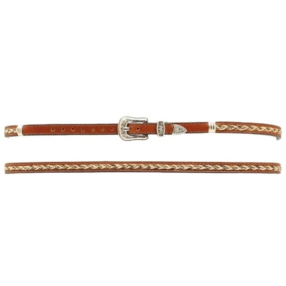 M&F Leather and Horsehair Tan Hatband 0274802