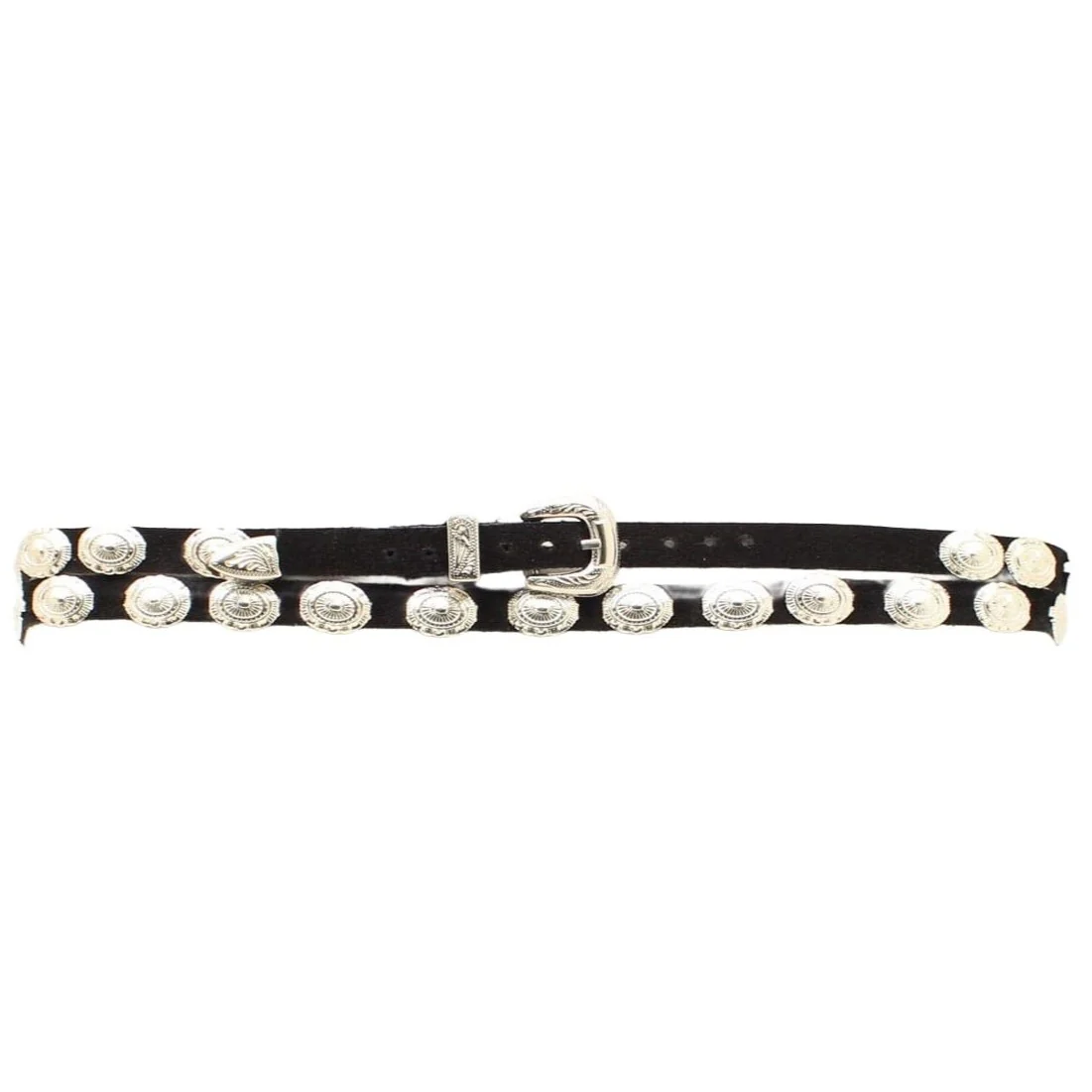M&F Suede Silver Conchos Hatband 0292401