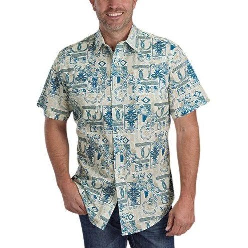 Roper Tropical Print Men's Western Snap 03-002-0064-0246