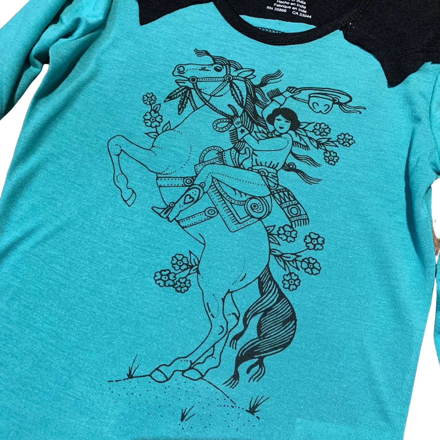 Roper Turquoise Cowgirl Girl's Long Sleeve 03-009-0514-6107 - Image 4