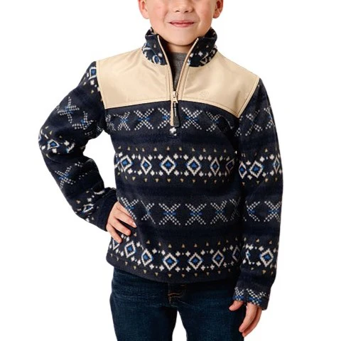 Roper Navy Aztec Boy's Sweater 03-397-0692-6161 - Image 3