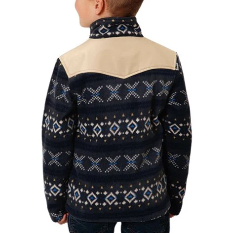 Roper Navy Aztec Boy's Sweater 03-397-0692-6161 - Image 4
