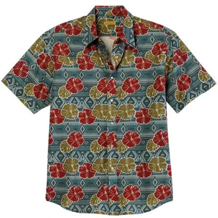 Tin Haul Tropical Print Men's Button Up 10-002-0064-0483
