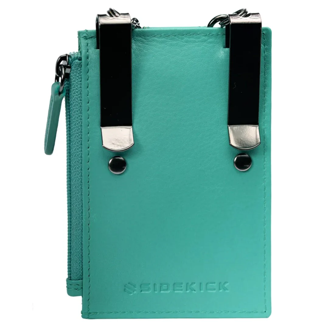 Sidekick Calf Hair Turquoise Wallet 1070H-V2 - Image 3
