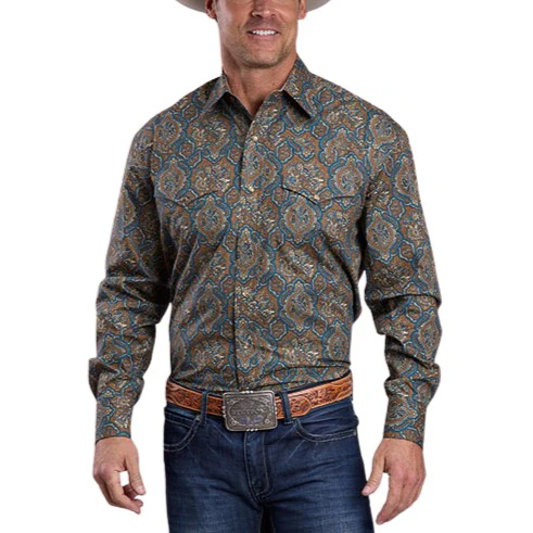 Stetson Vintage Paisley Medallion Men’s Western Snap 11-001-0425-1065