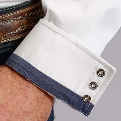 Stetson Poplin White Men's Button Up 11-001-0465-9354 - Image 3
