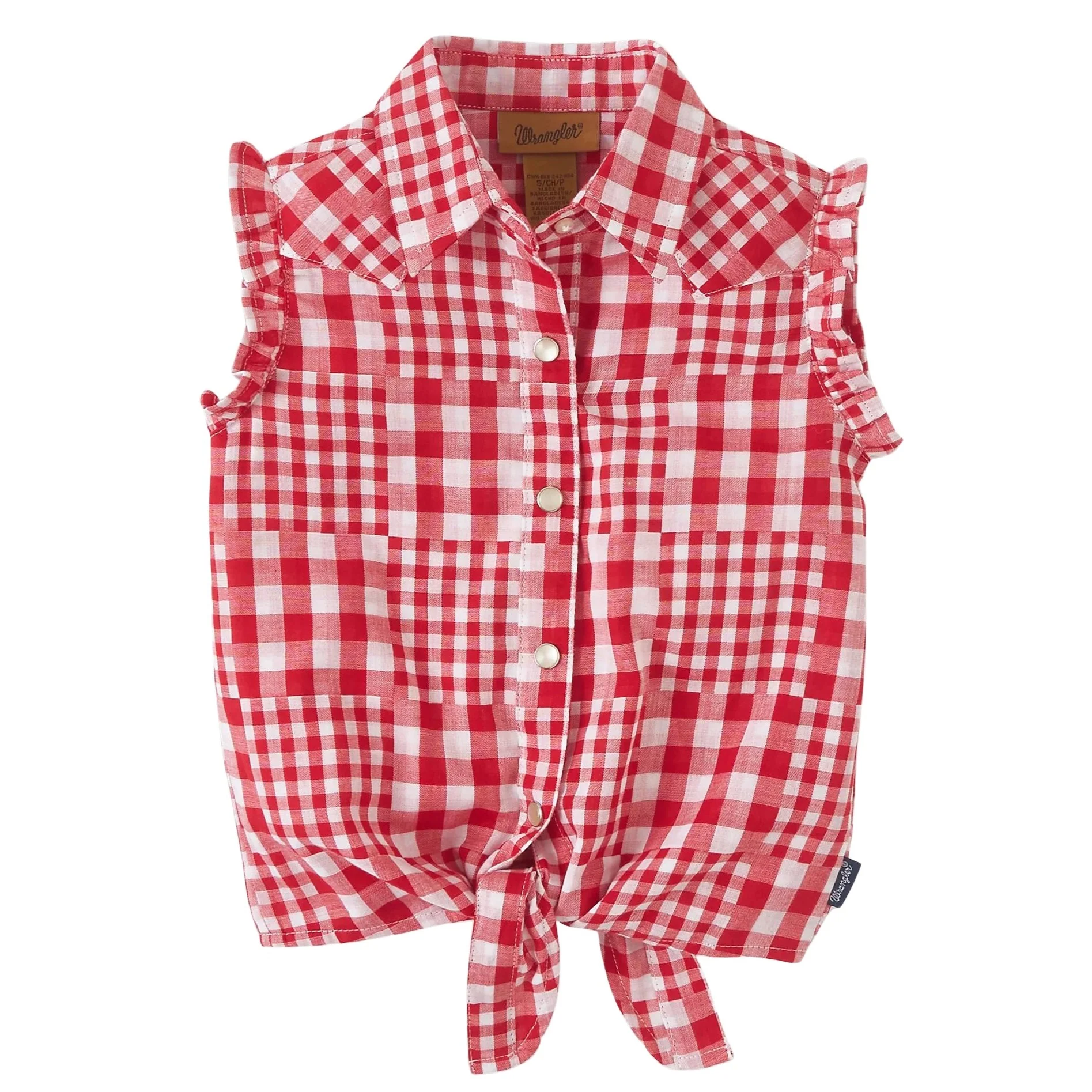 Wrangler Western Plaid Girl's Top 112346581