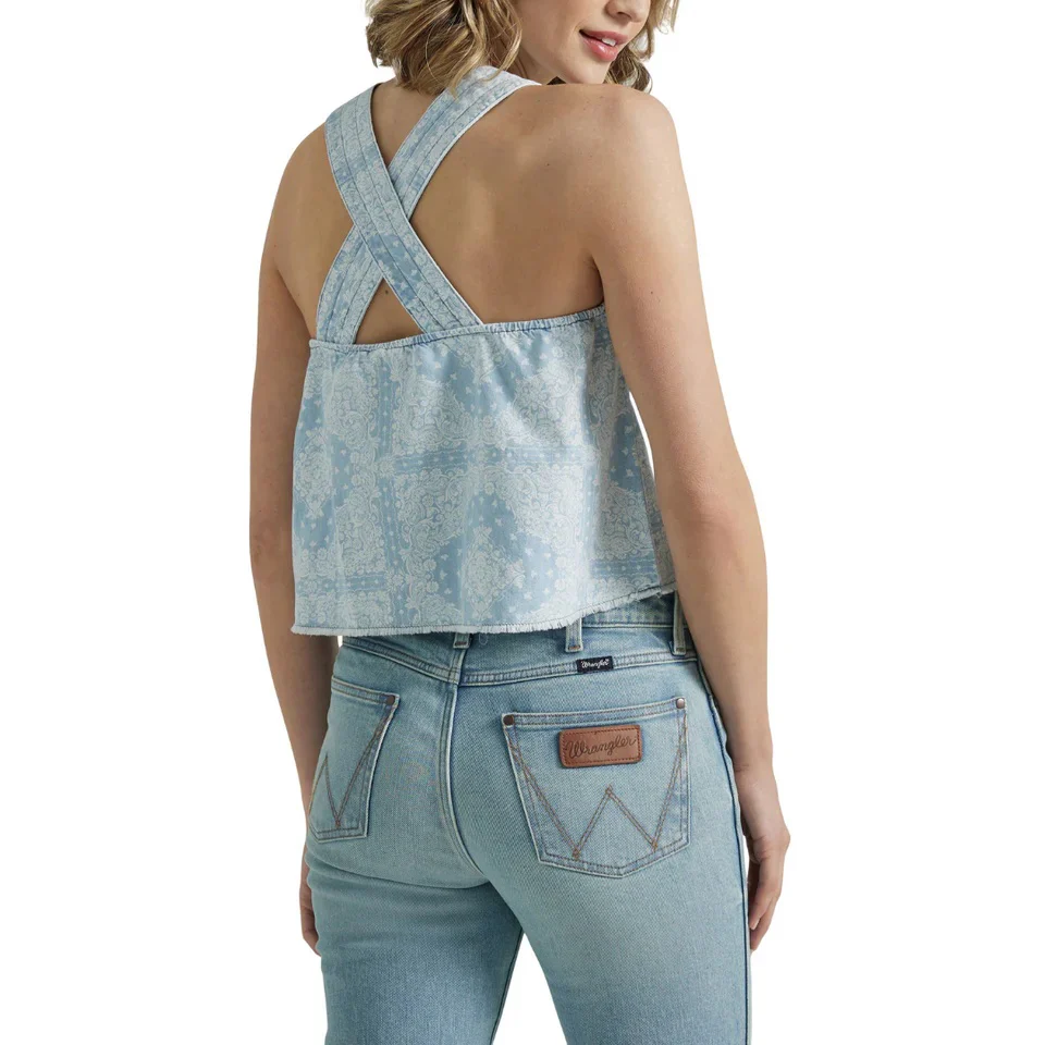 Wrangler Woven Blue Women's Tank 112347175 - Image 2