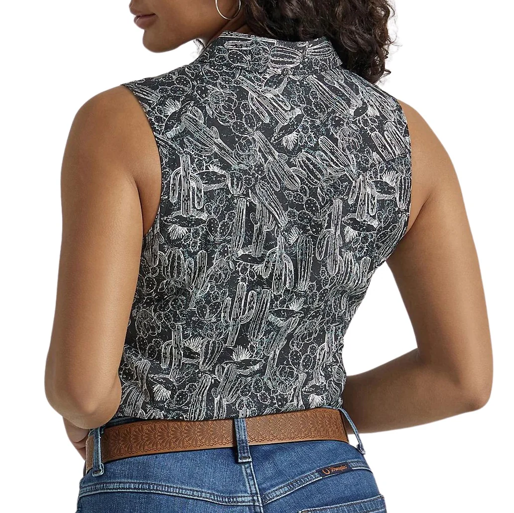 Wrangler Cactus Print Women's Button Up 112347180 - Image 3