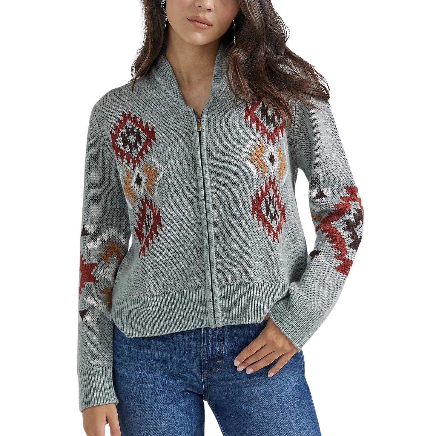Wrangler Southwestern Full Zip Women's Cardigan 112353123