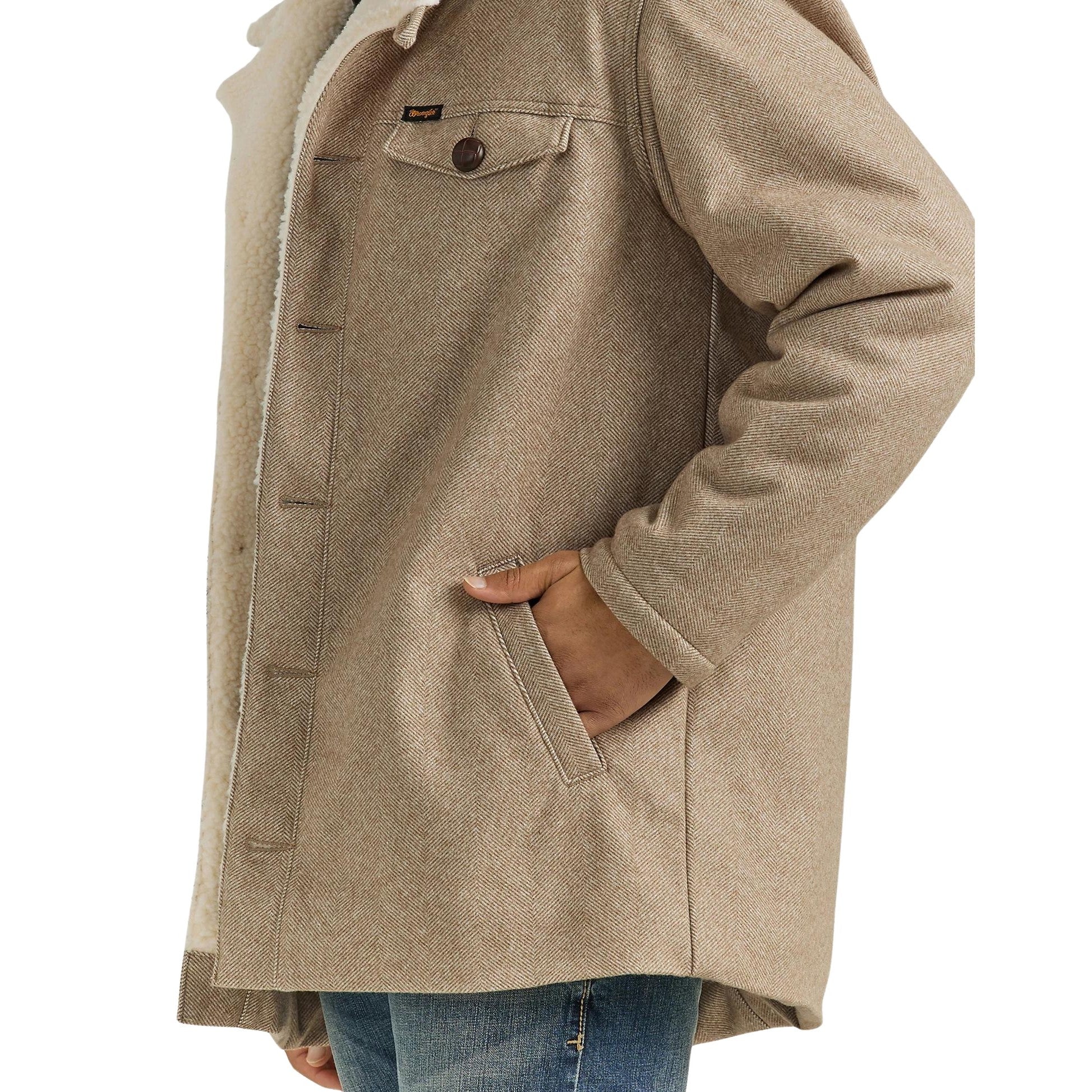 Wrangler Tweed Sherpa Men's Heavy Jacket 112353309 - Image 2