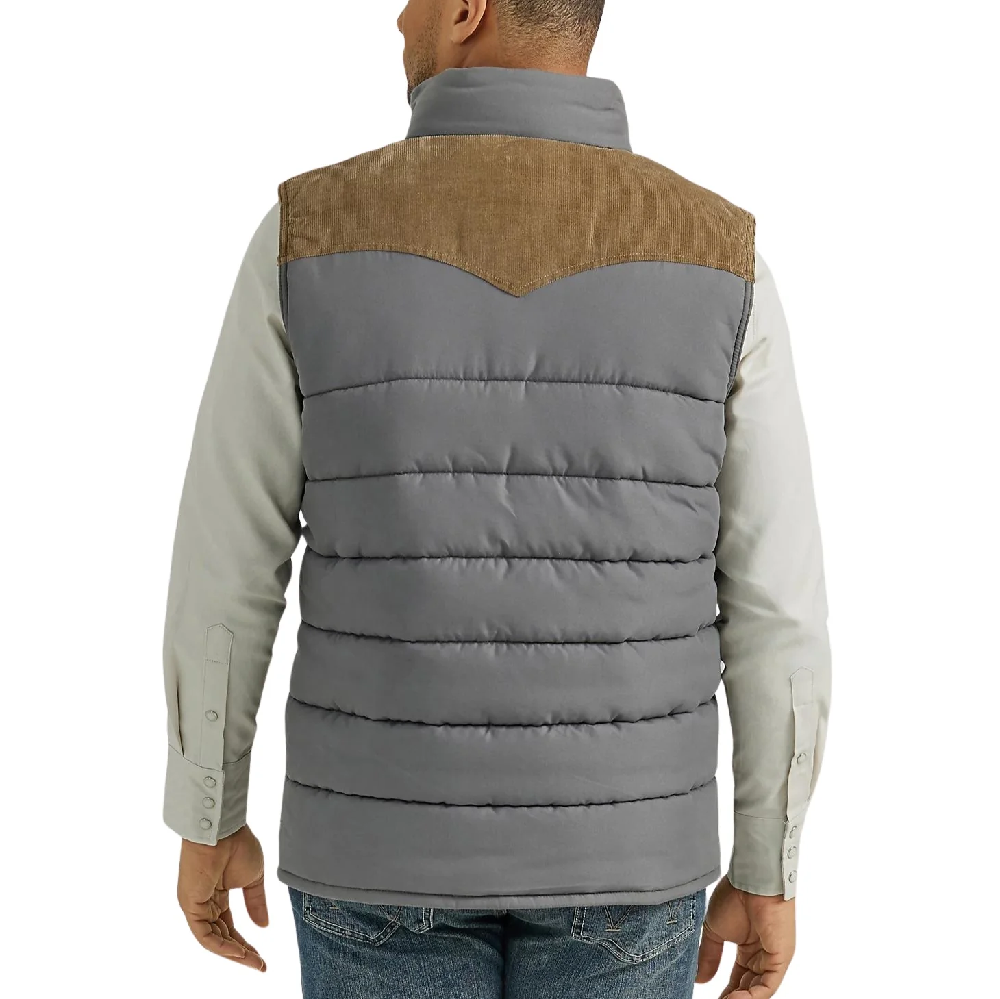Wrangler Corduroy Yoke Men's Puffer Vest 112353406 - Image 2