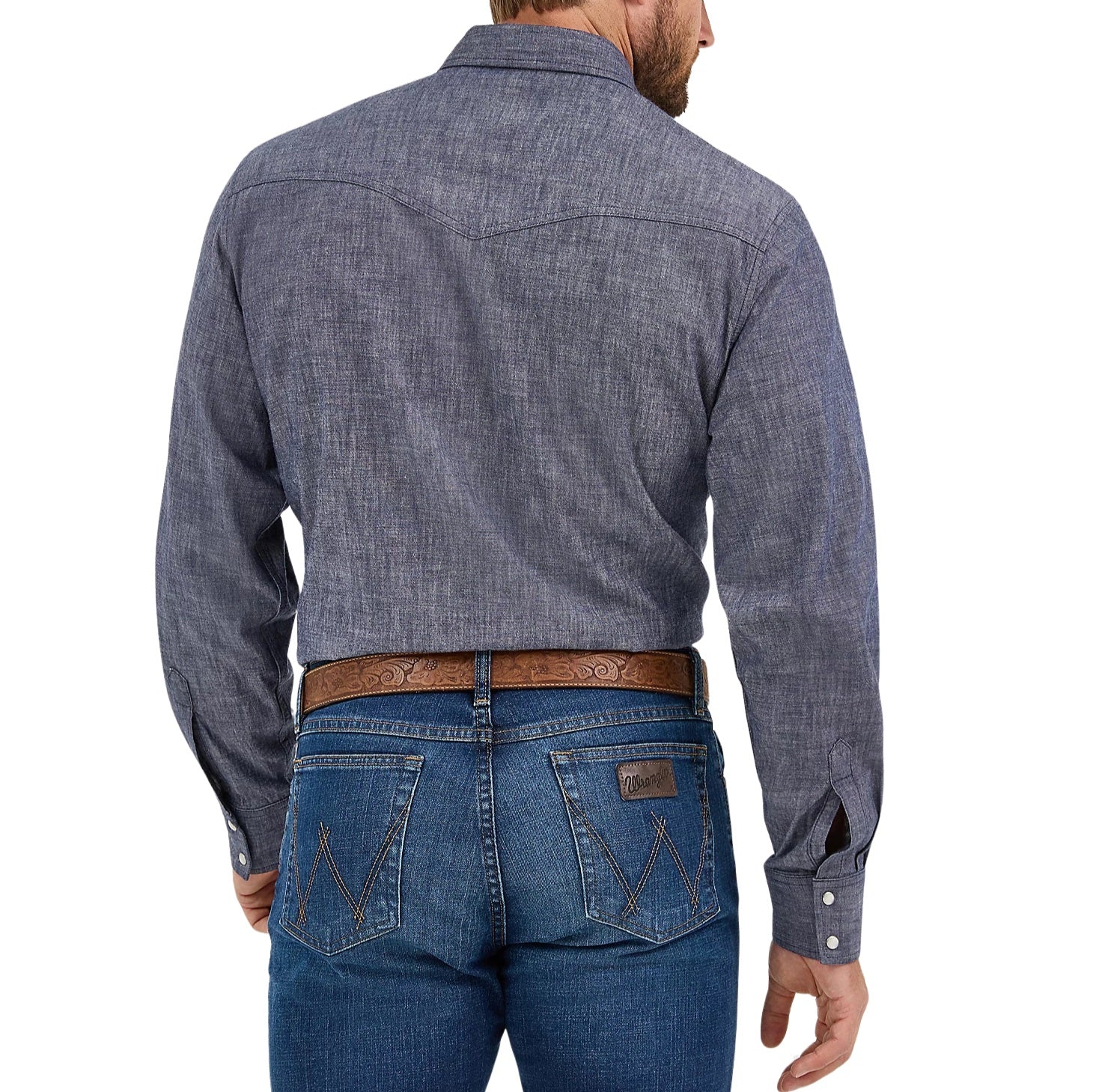 Wrangler Cody Johnson Navy Men's Western Snap 112369519 - Image 2