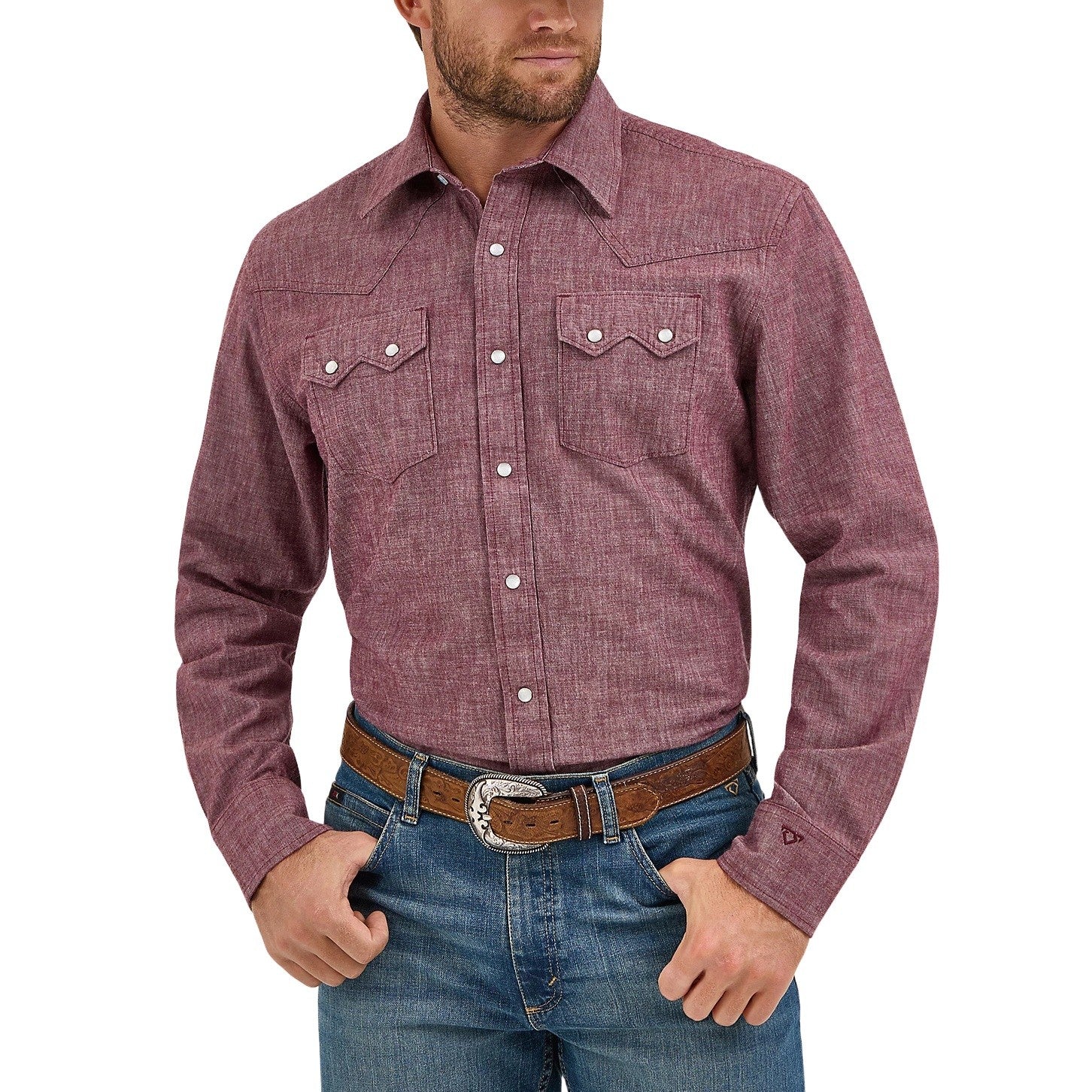 Wrangler Cody Johnson Burgundy Men's Western Snap 112369520