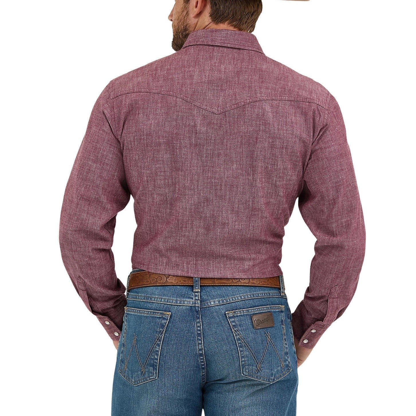 Wrangler Cody Johnson Burgundy Men's Western Snap 112369520 - Image 2