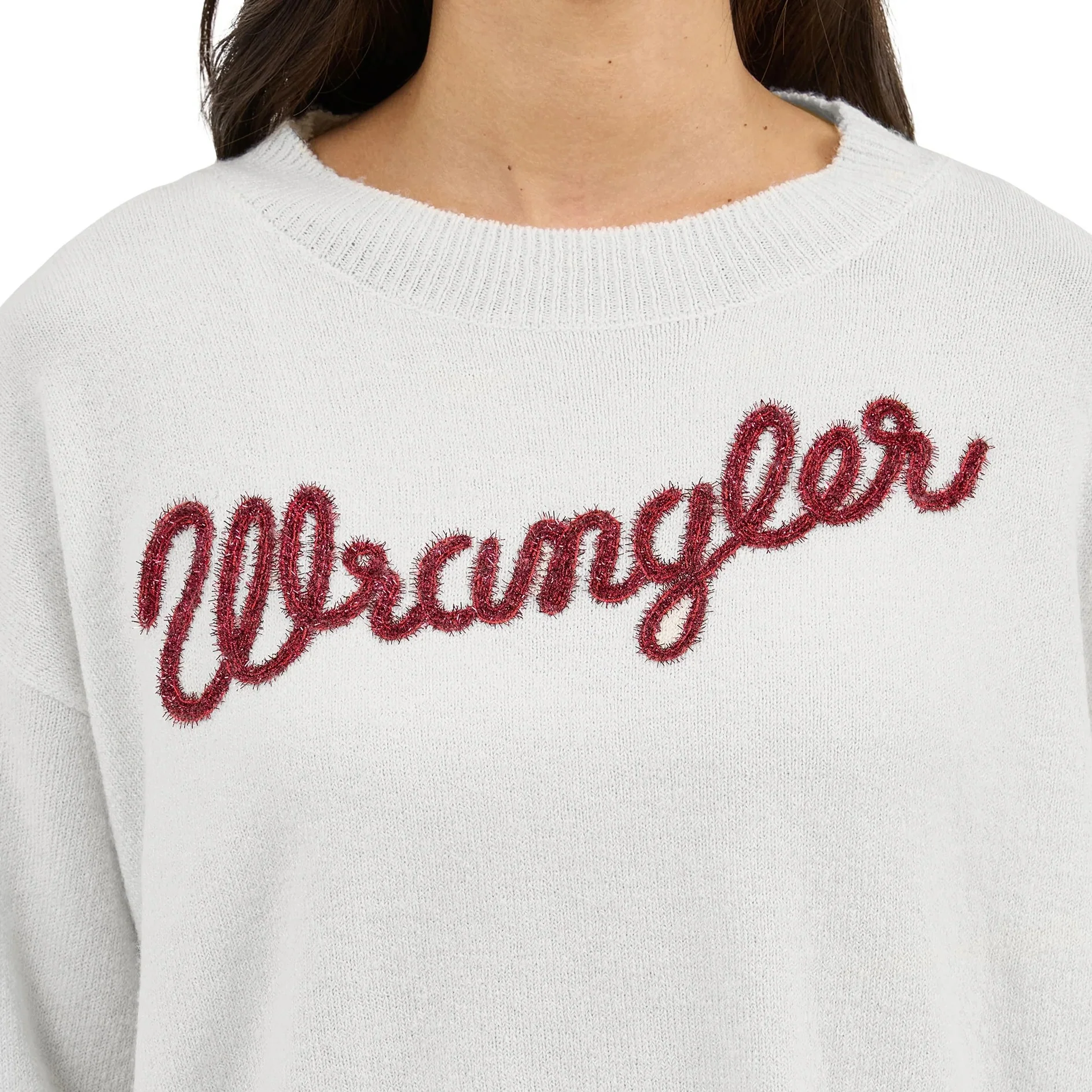 Wrangler Fuzzy Logo Women's Sweater 112371924 - Image 3