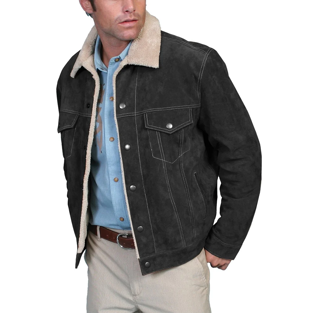 Scully Boar Suede Grey Jean Men's Jacket 11366