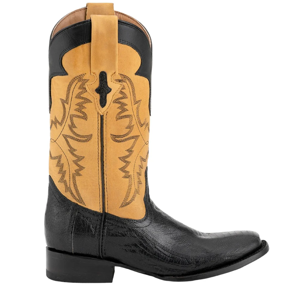 Ferrini Nash Black Ostrich Leg Men's Boot 11493 - Image 2