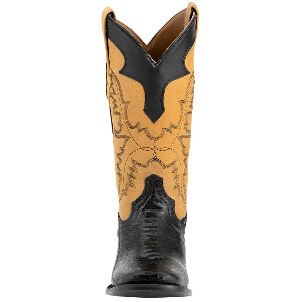 Ferrini Nash Black Ostrich Leg Men's Boot 11493 - Image 3
