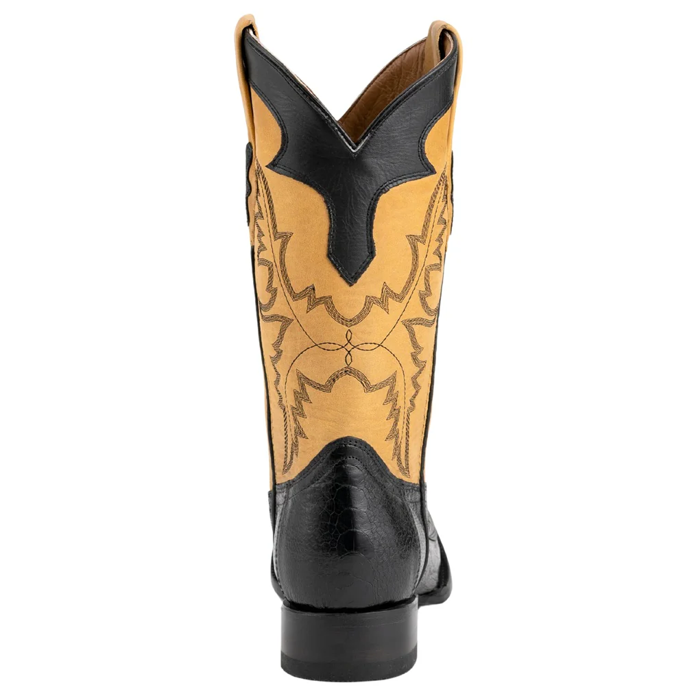Ferrini Nash Black Ostrich Leg Men's Boot 11493 - Image 4