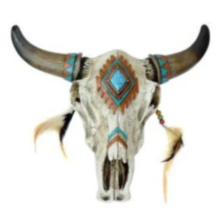 DeLeon Skull & Feathers Skull 13589