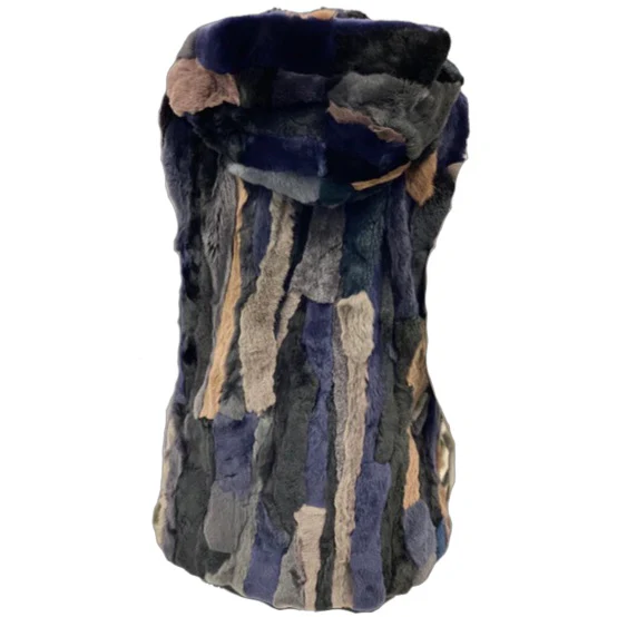 Morris Kaye Multi-Colored Rabbit Fur Women's Vest 19050