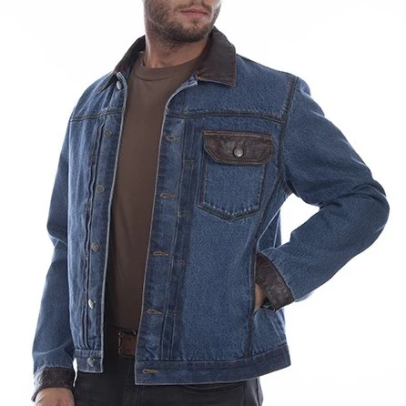 Scully Denim and Leather Trim Men's Jacket 2014 193