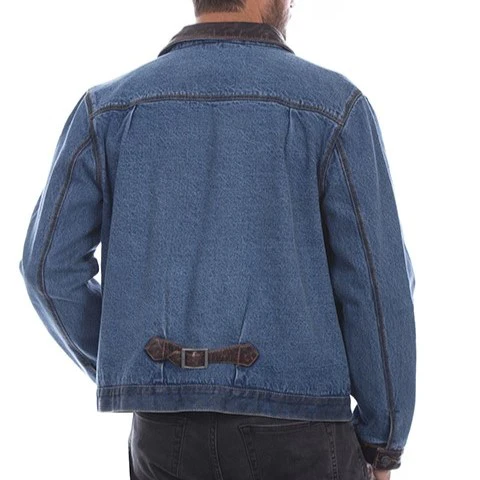 Scully Denim and Leather Trim Men's Jacket 2014 193 - Image 2