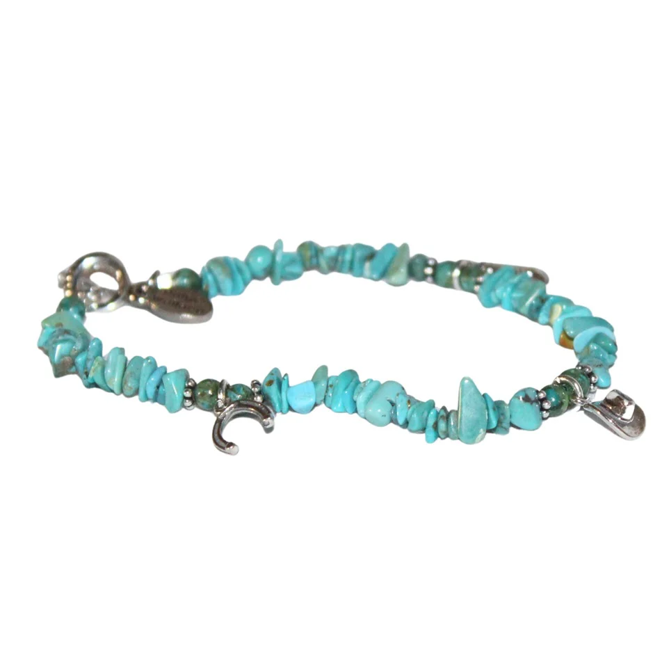 Paige Wallace Petite Turquoise Charm Bracelet 212A