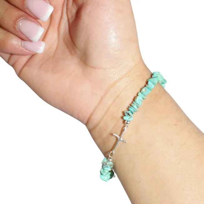 Paige Wallace Petite Cross Turquoise Bracelet 212B - Image 2