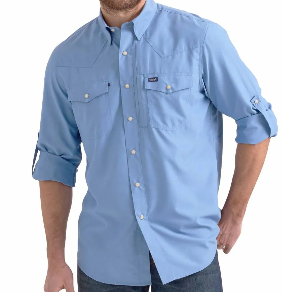 Wrangler Performance Blue Men's Button Up 2352658
