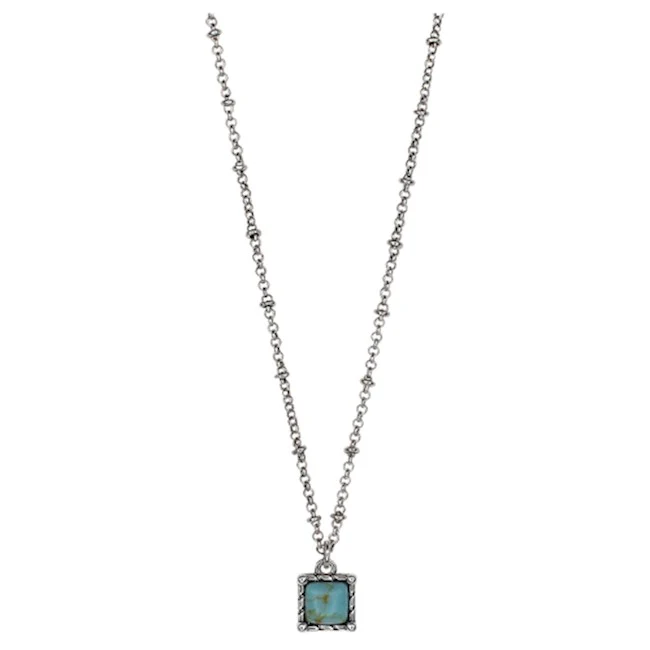Justin Square Chain Necklace 24026NJ2