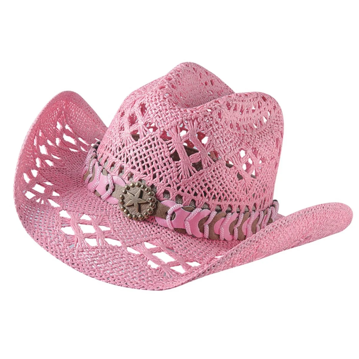 Bullhide Naughty Girl Pink Straw Cowboy Hat 2649P