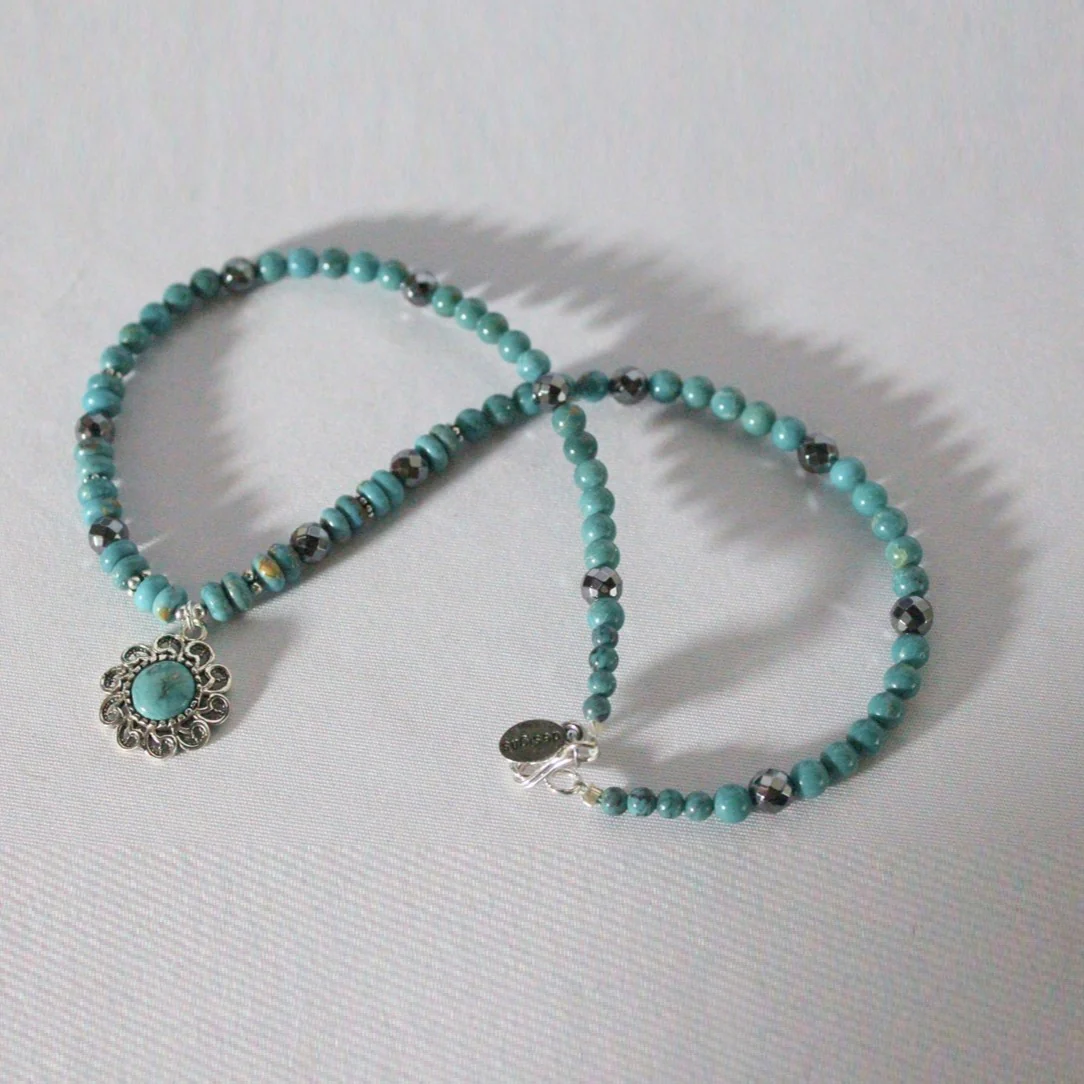 Paige Wallace Turquoise Pendant Necklace 284D - Image 2