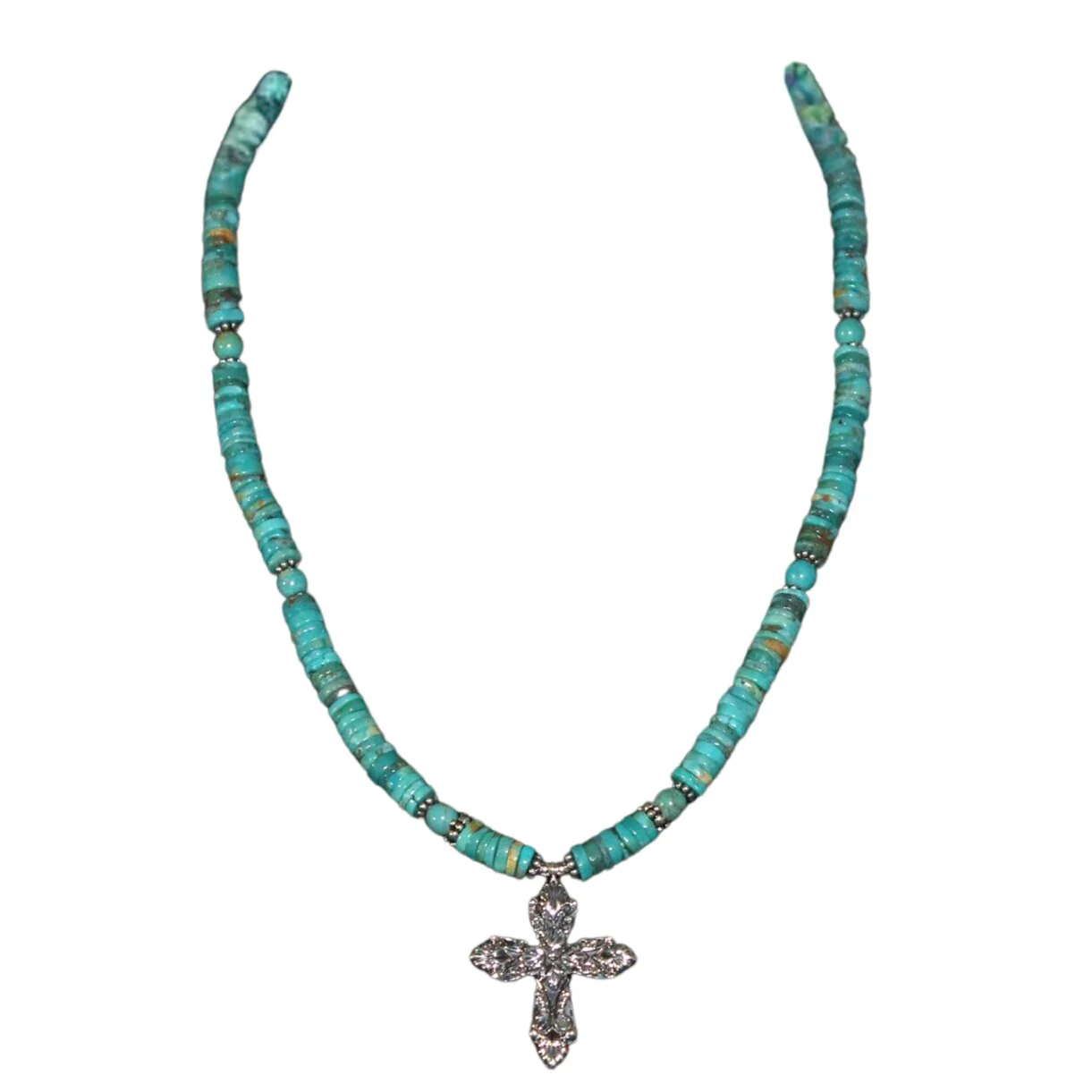 Paige Wallace Ornate Cross Pendant Necklace 341D