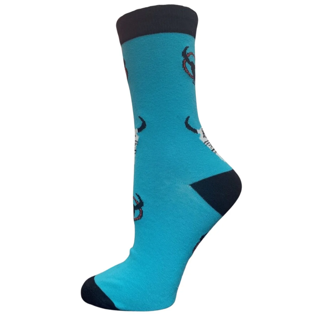 Austin Accent Southwestern Steer Skull Socks 3433N
