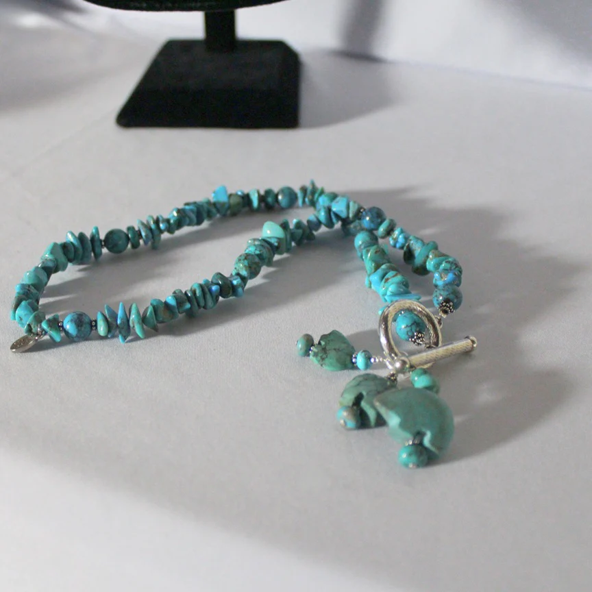 Paige Wallace Turquoise Dangles Necklace 346B - Image 2