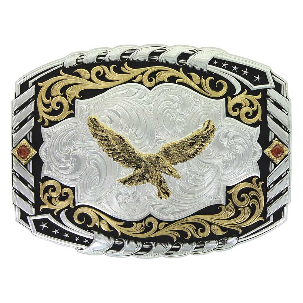 Montana Silversmiths Two-Tone Soaring Eagle Buckle 34800-696