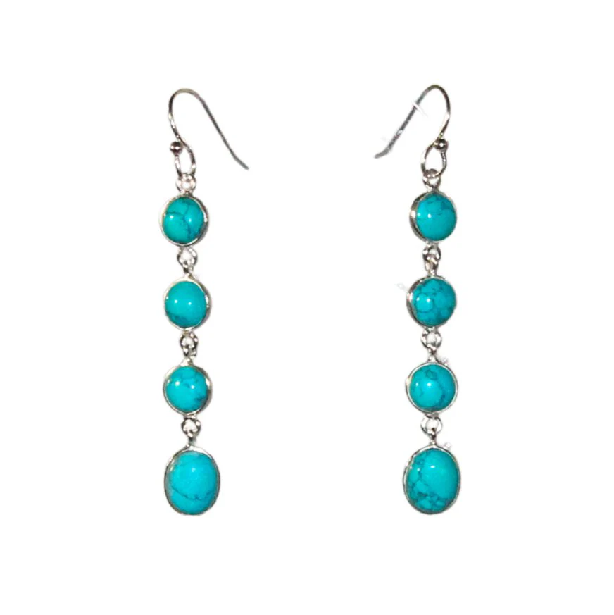 Paige Wallace Turquoise Dangle Earrings 355G
