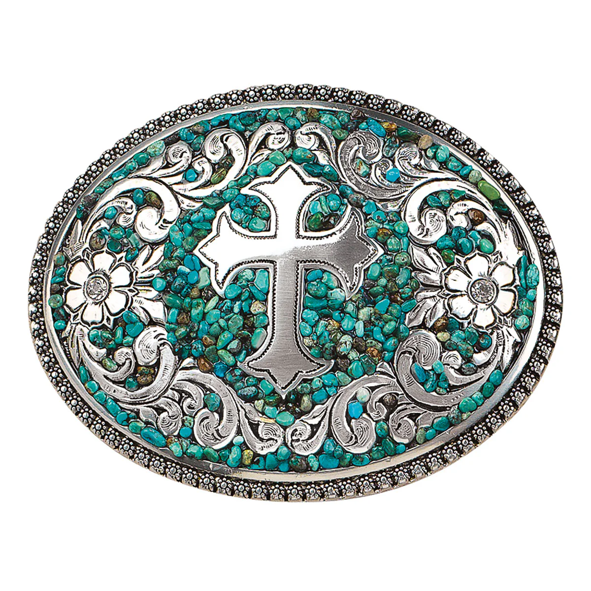 Blazin Roxx Turquoise Cross Buckle 37914