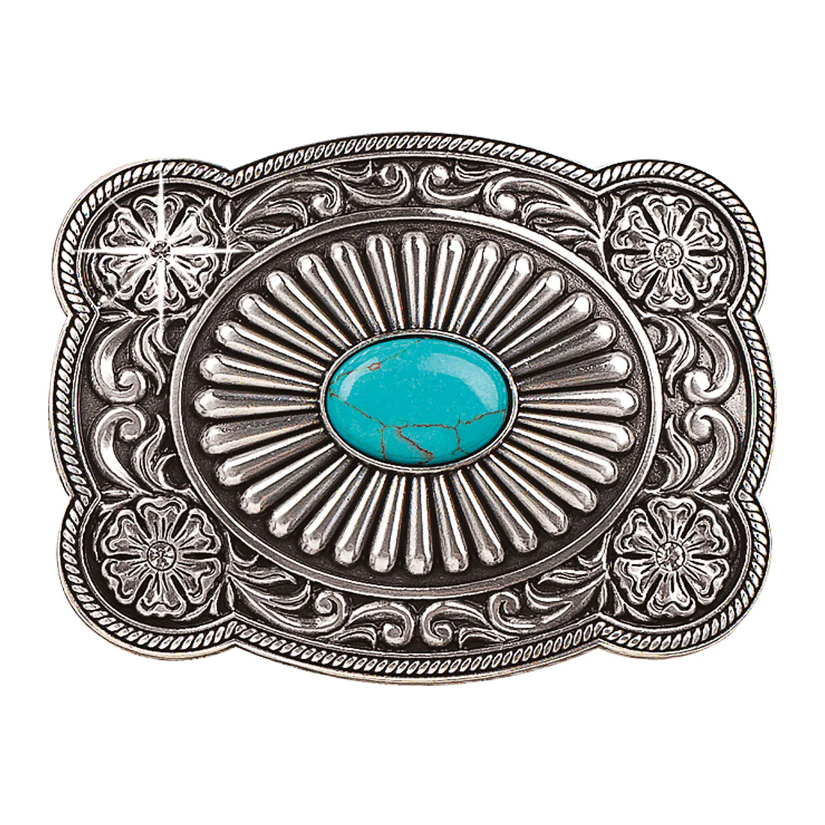 Blazin Roxx Turquoise Stone Buckle 37974