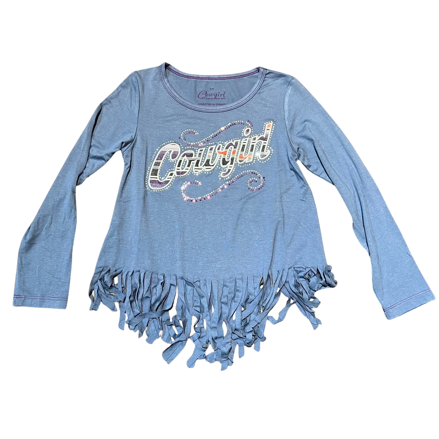 Cowboy Hardware Sassy Cowgirl Blue Girl's Long Sleeve 415484-454-K
