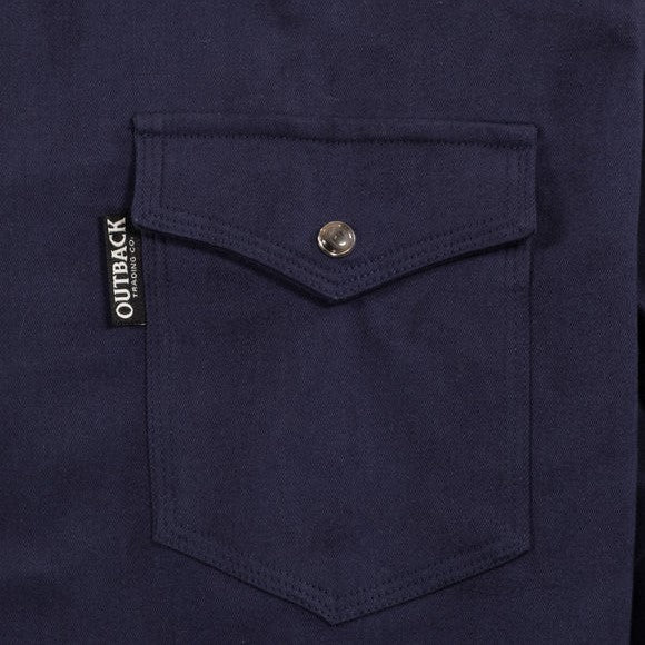 Outback Everett Navy Men's Button Up 42731 - Image 3