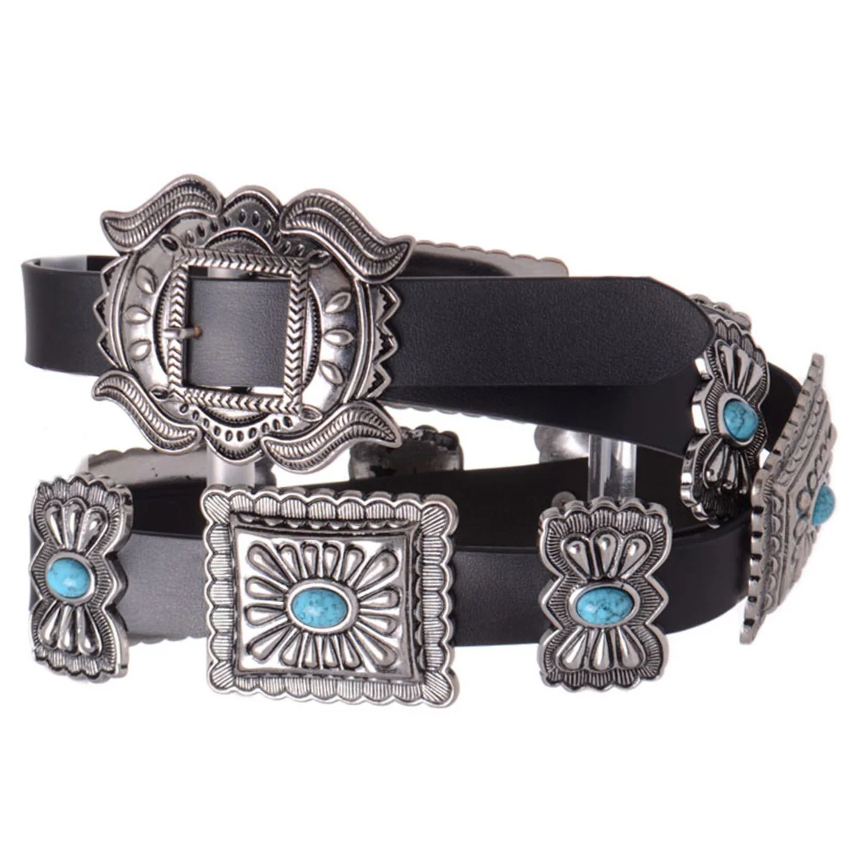 Kamberley Concho Turquoise Black Belt 6067