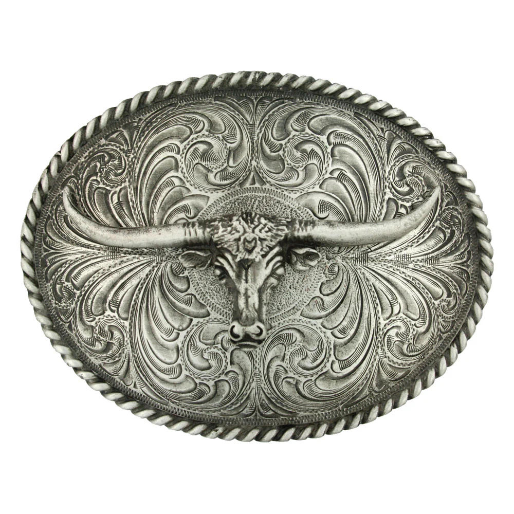 Montana Silversmiths Antiqued Longhorn Buckle 61028