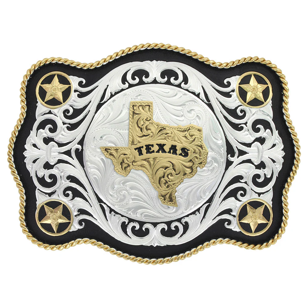 Montana Silversmiths Scalloped Sheridan Texas Buckle 61360-610TX