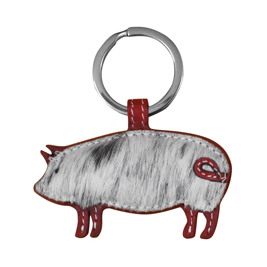 ILI Pig Charm Key Chain Red 6176