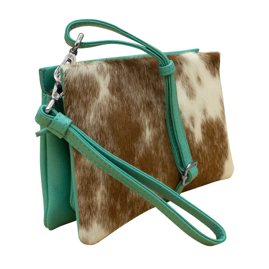 ILI Triple Compartment Clutch Turquoise 6201H - Image 4